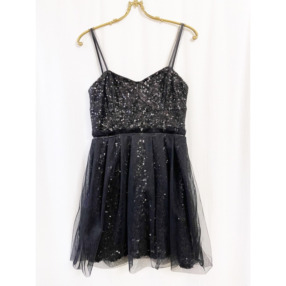 French Connection black sequinned dress